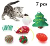 Cat Toys 7st Christmas Toy Set False Mice Mouse Playing Interactive Pet Chew for Cats Supplies6128402