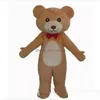 Mascot Costumes Halloween Red Tie Teddy Bear Costume High Quality Customize Cartoon Theme Character Adt Size Christmas Carnival Fanc Dhpxs