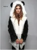 Fur Faux Fur Thicken Hooded Women's Coats Solid Fox Fur Long Sleeve Cartoon Ear Warm Lady Hoody 2021 Winter Autumn Female Coat Xxxl