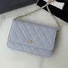 Caviale di qualità specchio Borse a tracolla in pelle di agnello in pelle Pochette WOC borsa hobo con patta catena dorata busta tote Borsa di design per uomo Borse di lusso da donna Borse a tracolla