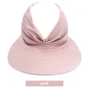 Cappello parasole da spiaggia per donna 2024 Primavera/Estate Nuovo cappello a cilindro vuoto 50+ Cappello per protezione solare per donna Cappello sportivo all'aria aperta