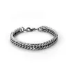 Bracelet Cubain en acier titane 8mm 10mm 12mm