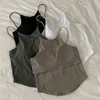 Camisoles tanques suspender tubo superior roupa interior tudo-em-um bonito colete traseiro com almofadas de peito sexy exterior wear na moda para mulher