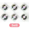 Ögonfransar falska ögonfransar bulk 30 par fluffiga 25 mm mink ögonfransar boxpaket makeup grossist 3d magnet mink fransar förlängning leverantör