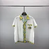 Designer Men's Casual Shirt Spring and Slim-fit Fall High quality Business Classic Embroidery fashion short sleeve shirt M-3XL 06