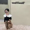 INS GIRLS CLOUD LAPHEL LONG SLEEVE TIRT SPRING SPRING KIDGE COSTERS TOPS Children All Atching Bottoming Clothing S1114