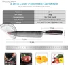 Couteaux de cuisine XITUO couteaux de cuisine tranchants 8 couteau de chef Santoku couteau à trancher à motif damas couteau de cuisson pour légumes et viande Q240226