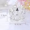 Fournitures de fête Bannière de décoration de gâteau pour emballage de cupcakes DIY, tasse de cuisson, anniversaire/mariage, table de bar, fête prénatale, couronne dorée/argentée brillante Wh