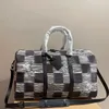 Keepall 50 45高品質のメンズ大容量革旅行バッグ高級デザイナー屋外ハンドバッグエンボスクロスボディバッグデタッチ可能なショルダーストラップトートバッグ