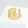 Clusterringen RVS verstelbare ring opening sluiting vinger sieraden verloving voor mannen vrouwen cadeau