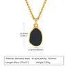 Pendant Necklaces Vnox Stylish Irregular Oval Geometric For Men Women Stainless Steel Gold Color Box O Chain Jewelry Gifts