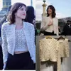 Women's Knits 2024 Autumn And Winter Women Hollow Crochet Short Knitted Cardigan/same Style Vest