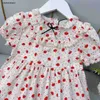 Nouvelle robe de bébé Jupe de fille à col en dentelle brodée Taille 100-160 Motif champignon vêtements de marque pour enfants Robe en coton pour enfant 24Feb20