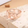 Rings Jewelora New Customized 26 Initial Letter Rings for Women Personalized Open Ring Mothers Day Anniversary Friendship Gifts