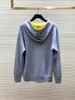 2024 Mäns Two Tone Hooded Pullover Wool Sweater Casual och stilig stickad tröja Pullover 100% ulltryck 619 S-2XL