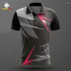 Polos mężczyzn 2024 Badminton Mężczyźni T-shirty Kobiety prowadzą koszulę golfową koszulę tenisową koszulkę T-shirt Szybkie suche sportowe szorty