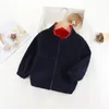 Down Coat Child Loose 2-9 Year Girl Autumn Winter Fashion Polar Fleece Leisure Zipper Stand Collar Cardigan Jacka Kids 'plagg