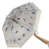 Umbrellas Folding Umbrella Household Durable Gadgets Rain Gear Transparent Enlarged And Thickened Small Plastic