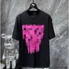 Mens camisetas Ch moda roupas designer tees luxo tshirt 2024ss coração rosa espuma vermelha sânscrito cruz manga curta venda cromos lvy5