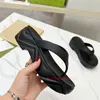 Womens toe clip waterproof platform sandals Middle heel Designer slippers Summer Luxury Fashion Sandals rubber flip-flops Sexy Party shoes Thick heel 5.2cm