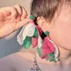 Boucles d'oreilles pendantes Vintage classique Style bohème bijoux romantique coloré fil fleur accessoires pour femmes bijoux à la mode exquis