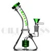 Glasbecher Dab Rig Bong Heady Bongs Mini Wasserpfeife Dicke Bohrinseln Wachs Rauchen Wasserpfeife Schüssel Bubbler Waben lila Rohre Quarz Banger