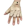 Fünf Finger Handschuhe Männer Frauen Fahren Punk Kurze Leder Halb Finger Tanz Motorrad Sommer Mode Einfarbig Leopard Handschuh 2024226