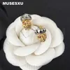 Stud Sieraden en Accessoires 2022 Luxe Merk Crown King en Queen Gouden Schedel Oorbellen Geschikt voor Dames en Heren Feestcadeaus J240226