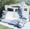 groothandel Wit Springhuis Commercieel Meest populaire PVC Opblaasbare bruiloft Springkasteel / Springbed / Uitsmijter met lucht