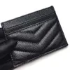 Titulares de cartão estilo designer carteira mulheres caviar couro caso moda ferrolho saco curto homens senhora bolsa com box3301