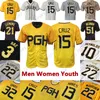 Baseball Jersey Oneil Cruz Andrew 22 McCutchen Paul SKenes Aroldis Chapman Roberto Clemente Barry Bonds Bae Hayes Tellez Davis Connor Joe Suwinski Johnson Jones Jones