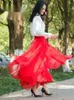 Jupes maille tulle jupe femmes élastique taille haute une ligne plage danse fête de mariage plissée maxi longue mode coréenne