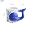 Tassen Kreative Keramik Tee Kaffeetasse Delphin Form Trinkgeschirr Milch Tassen Home Desktop Griff Einfaches Frühstück