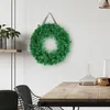 Decorative Flowers 50cm Wreath Artificial Green PVC Door Wreaths Seasonal Home Decoration DIY