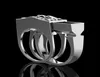 6 шт. Новая мода череп голова группа кольца Европейский и американский панк-стиль ретро кольцо с черепом мужчины женщины аксессуары для дня рождения G9792251