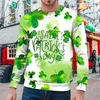 Sweat-shirt à capuche surdimensionné pour hommes, robe pour hommes, imprimé Composite de la saint-Patrick, sur tout le long