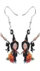 Dangle Chandelier Acrylic Halloween Broom Hat Witch Pumpkin Black Cat Earrings Drop Decoration Jewelry Women Girls Teens Party G1607833