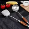Utensils Stainless Steel Wok Spatula Kitchen Gadgets and Accessories Cooking Tool Cuisine Rosewood Handle Slotted Turner Rice Spoon