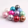 OYKZA Colorful Acrylic Imitation Pearl Matte Beads for Chunky Fashion Necklace Jewelry Supply 10mm 12mm 16mm 20mm T200323254v