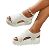 2024 Shoes for Sandals Women Open Toe Women's Summer Rome Solid Beach Female Platform Casual Large Size 6411 's Platm