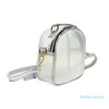 Axelväskor kvinnor flickor crossbody clear purse handväska gelé godis färg oval formad mini transparent telefon316w