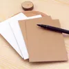 50 Sheets Ustaw puste karty zaproszeń Białe Kraft Brown Style pocztówki Notecards Standard proste zakręty 9.5x14.5 cm 240226