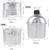 매점 알루미늄 워터 캔틴 컵 스토브 파우치 세트 야외 캠핑 생존 하이킹 배낭 여행을위한 군대 캔틴 키트