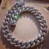 Custom Hiphop Necklace Men Jewelry 925 Silver Ice Out Vvs Moissanite Diamond Bracelet 18k Gold Plated Cuban Link Chain