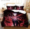 Sängkläder sätter Jujutsu Kaisen Japan Anime 3D Tryckt Set King Däcke Cover Pillow Case Comporter Bedclothes Bed Linens 04