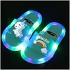 Pantofole per ragazza Pantofole per bambini Led Bambini Sandali da bagno per bambini Scarpe per ragazzi Light Up Toddle230605 Consegna di maternità Maternità Dhbhc