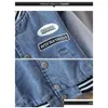Jackets Boys Spring Coat 2023 Childrens Denim Baseball Jacket Baby Fashion Casual Kids Jeans For Boy 230904 Drop Delivery Maternity Dhk4H