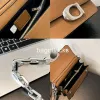 2024 Designers Underarm Shoulder Bag Women Crossbody Bags Lacquer Leather Flap Messenger Chain Handbag Letter Silver Hardware Buckle Adjustable Strap 242272PE