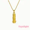 Vogue 18k Yellow Gold Filled Mens Solid No Stone Winding Dragon Pillar Pendant Necklace Jewelry 10G256m