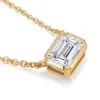 Halsband Wong Rain Sterling Sier Emerald Cut High Carbon Diamonds Gemstone Gold Plated Pendant Halsband Fina smycken grossist